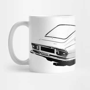 Triumph GT6 Mk3 1970s classic car rear quarter monochrome Mug